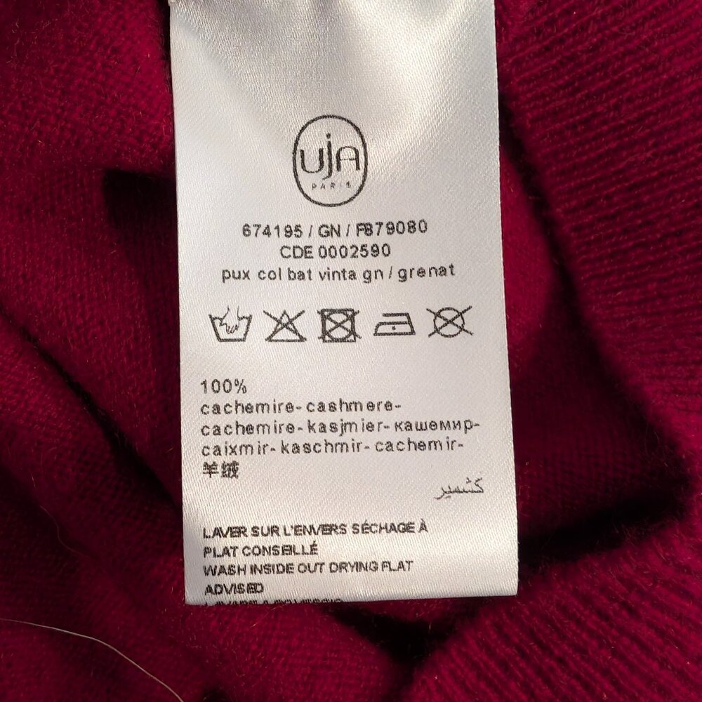 Un jour Ailleurs Red 100% Cashmere Sweater - Picture 4 of 5
